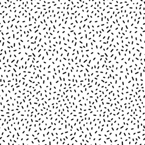 Monochrome black and white Confetti speckle blender print for kids, baby and nursery