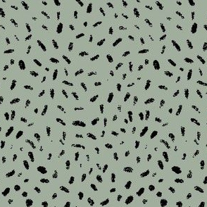 green and black textured confetti, speckle, spots, sprinkle, monochrome