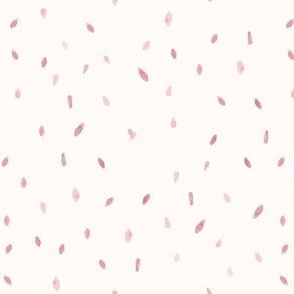 Watercolour speckle in pink and cream, pale pink, pastel pink, soft, whimsical, dots, spots, marks, baby, nursery, bed linen, 