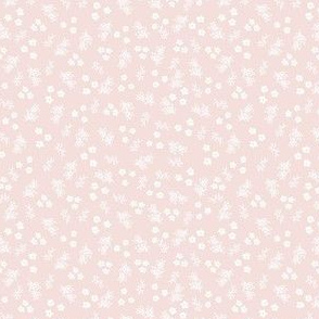 Dainty floral on pink pastel baby ditsy micro,  cute floral, scattered, small, tiny, ditsy, blush , Christmas, holiday, spring, autumn, fall, Christmas floral, Christmas dress
