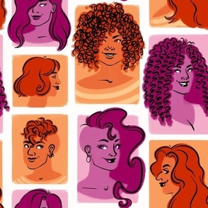 Girls n' Curls (Orange & Mulberry)