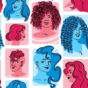 Girls n' Curls (Pink, Blue, White)