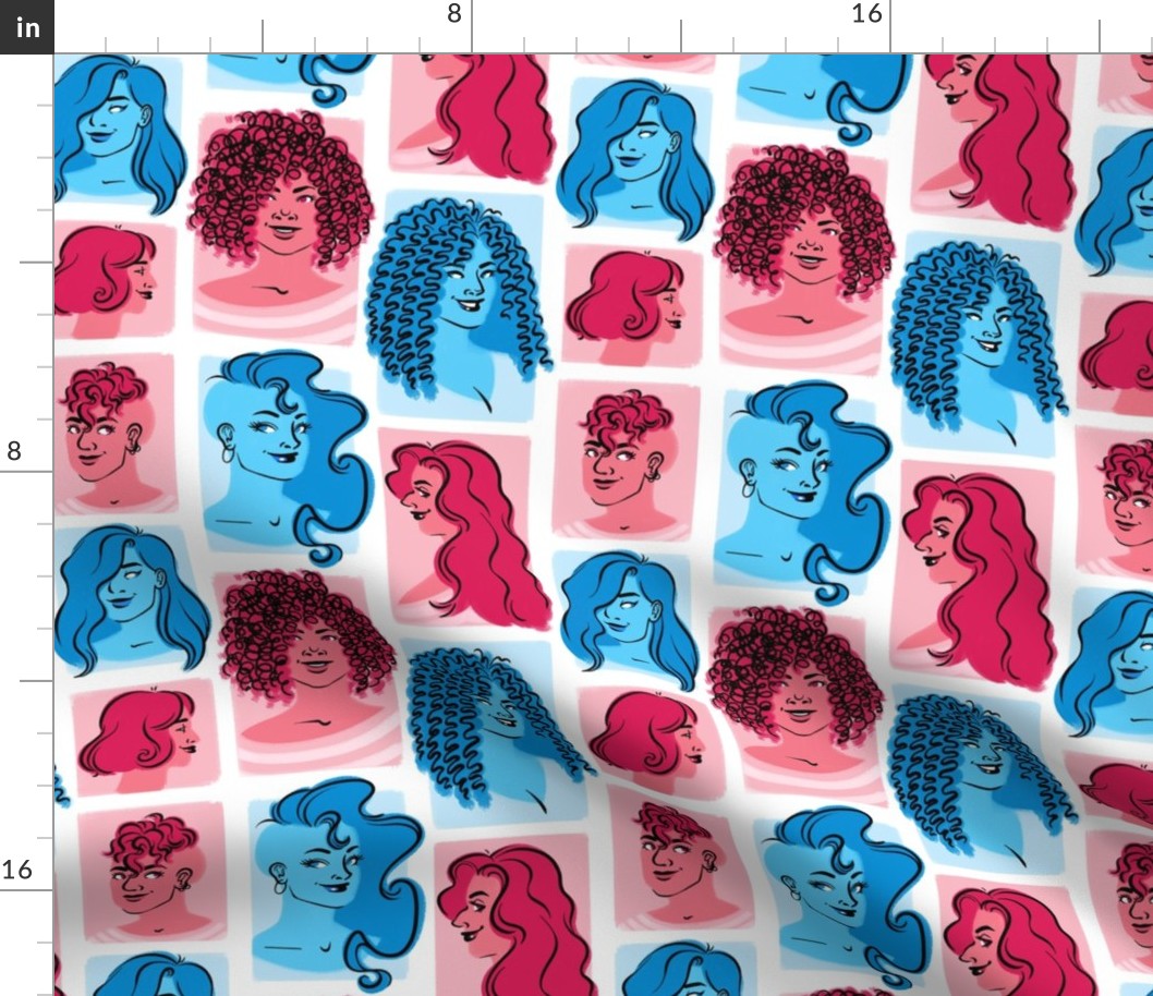 Girls n' Curls (Pink, Blue, White)