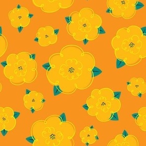 Small Fluffy Flowers (Orange & Yellow)