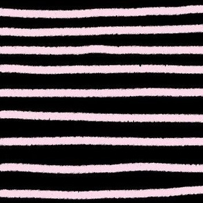 Sketchy Stripes // Black and Blush