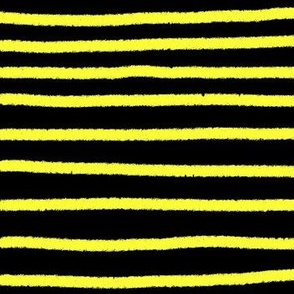 Sketchy Stripes // Black and Yellow