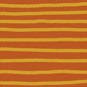 Sketchy Stripes // Burnt Orange and Mustard