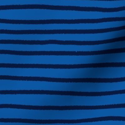 Sketchy Stripes // Classic Blue and Navy