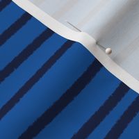 Sketchy Stripes // Classic Blue and Navy