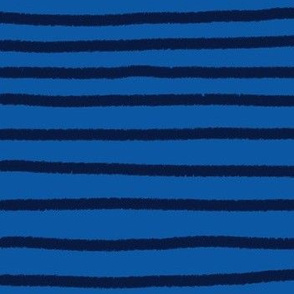 Sketchy Stripes // Classic Blue and Navy