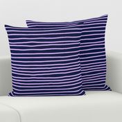Sketchy Stripes //Navy and Lavender 