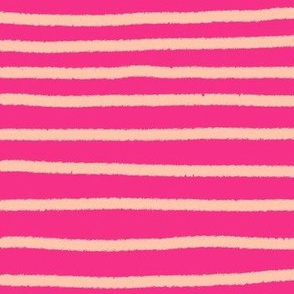 Sketchy Stripes // Hot Pink and Peachy