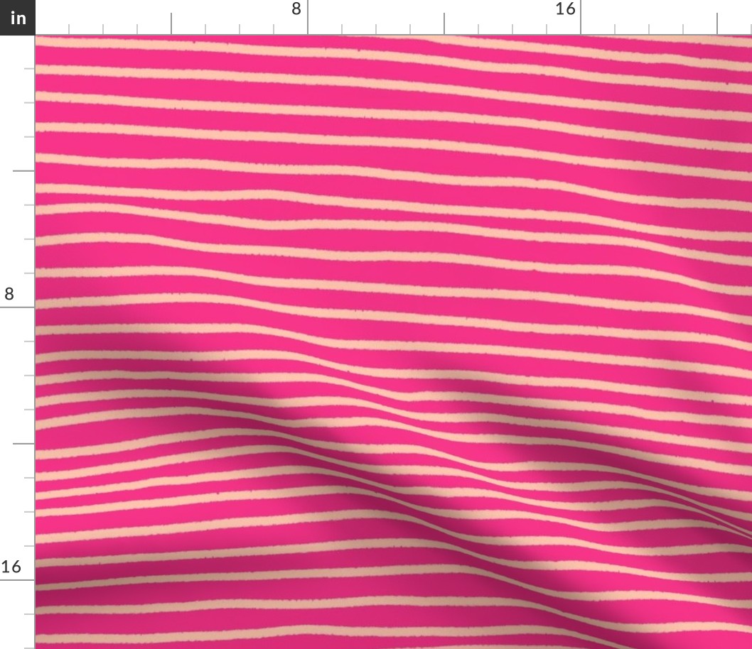 Sketchy Stripes // Hot Pink and Peachy