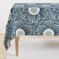 overlapping camellia/downpour blue with grey/large