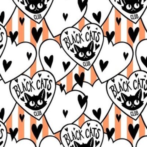 Black Cats Club - Orange Stripe Small