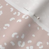 Messy single leopard spots minimalist boho animal print texture for wild baby nursery textiles pale blush pink mauve white