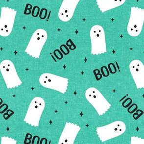Ghost - Boo! - teal halloween - LAD21