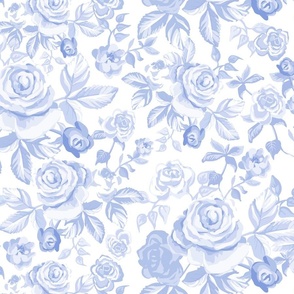 faded Light blue roses 