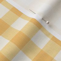 Pastel Yellow Gingham - citrus, summer, orange, yellow plaid, soft yellow, vintage yellow