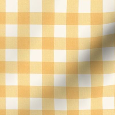 Pastel Yellow Gingham - citrus, summer, orange, yellow plaid, soft yellow, vintage yellow