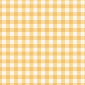 Pastel Yellow Plaid Fabric, Wallpaper and Home Decor