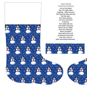 Snowman cut and sew stocking