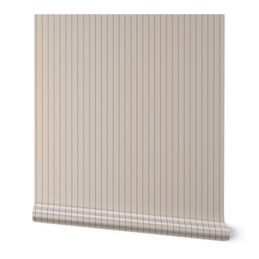 Vertical Stripes Camel on Cream