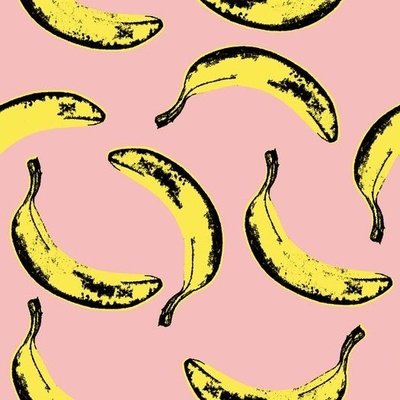 Pink Bananas Pop Art Fabric, Wallpaper and Home Decor | Spoonflower