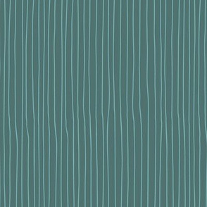 Handdrawn Line Stripes - cerulean blue