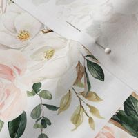 Vintage Magnolia Floral Cheater Quilt