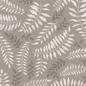 Lanie Stem Toss large: Warm Gray & Cream Cottage Botanical