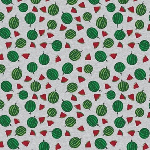 Watermelon Medley on heather grey SMALL scale