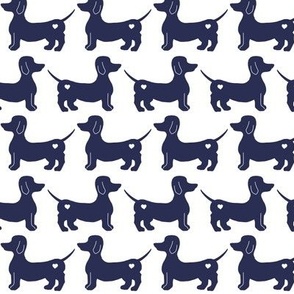 Blue dachshund pattern