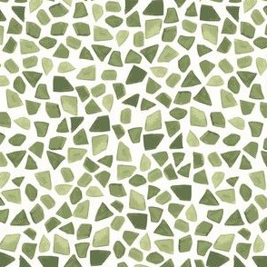 Terrazzo in Green -watercolor tiles wallpaper