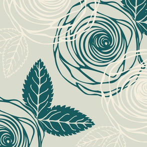 Rose & Leaves - Mint