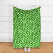 Green seamless pattern with broccoli. Repeat pattern design.