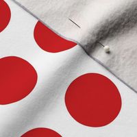 Giant red dot cut and sew stocking