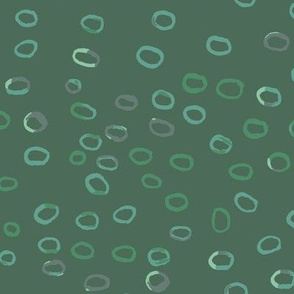 384 $ - Medium  scale watercolor River bubbles in jade emerald pine green - for  wallpaper, tablecloths, curtains and duvet covers and large upholstery projects