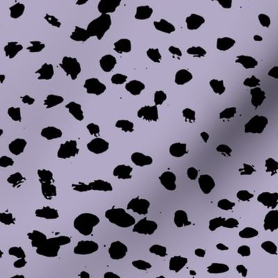 Wild organic speckles and spots animal print boho black marks on lilac purple