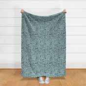 Wild organic speckles and spots animal print boho black marks on soft blue