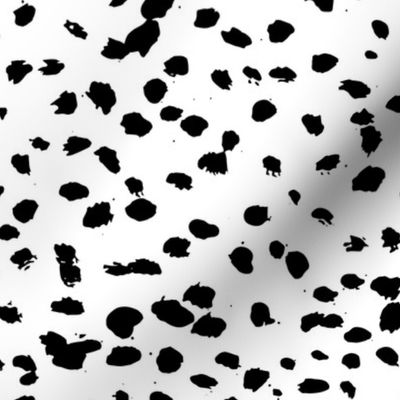 Wild organic speckles and spots animal print boho black marks on crisp white