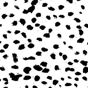 Wild organic speckles and spots animal print boho black marks on crisp white