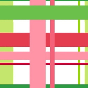 Watermelon plaid line pattern