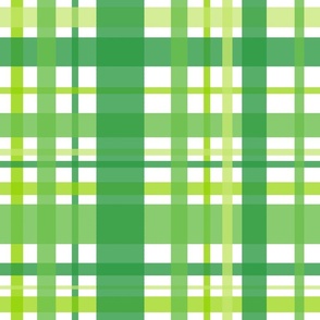 Green plaid check pattern