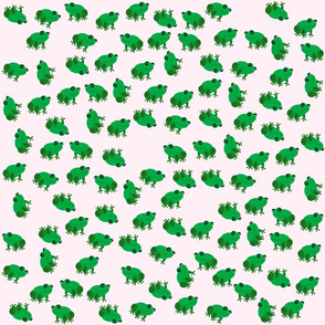 CCute Frogs Pattern on Pink Background