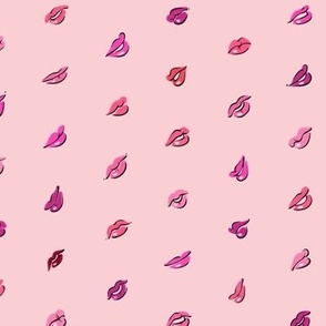 Small Polka Dot Lips (Berry & Pink)
