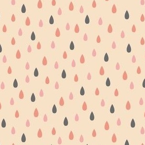 Raindrops (Beige and Pink Palette) – Small Scale