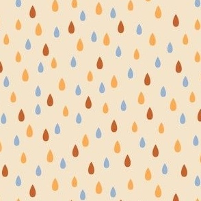 Raindrops (Rust and Marigold Palette)