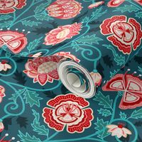 Modern Indian Chintz - Pink & Mint