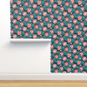 Modern Indian Chintz - Pink & Mint